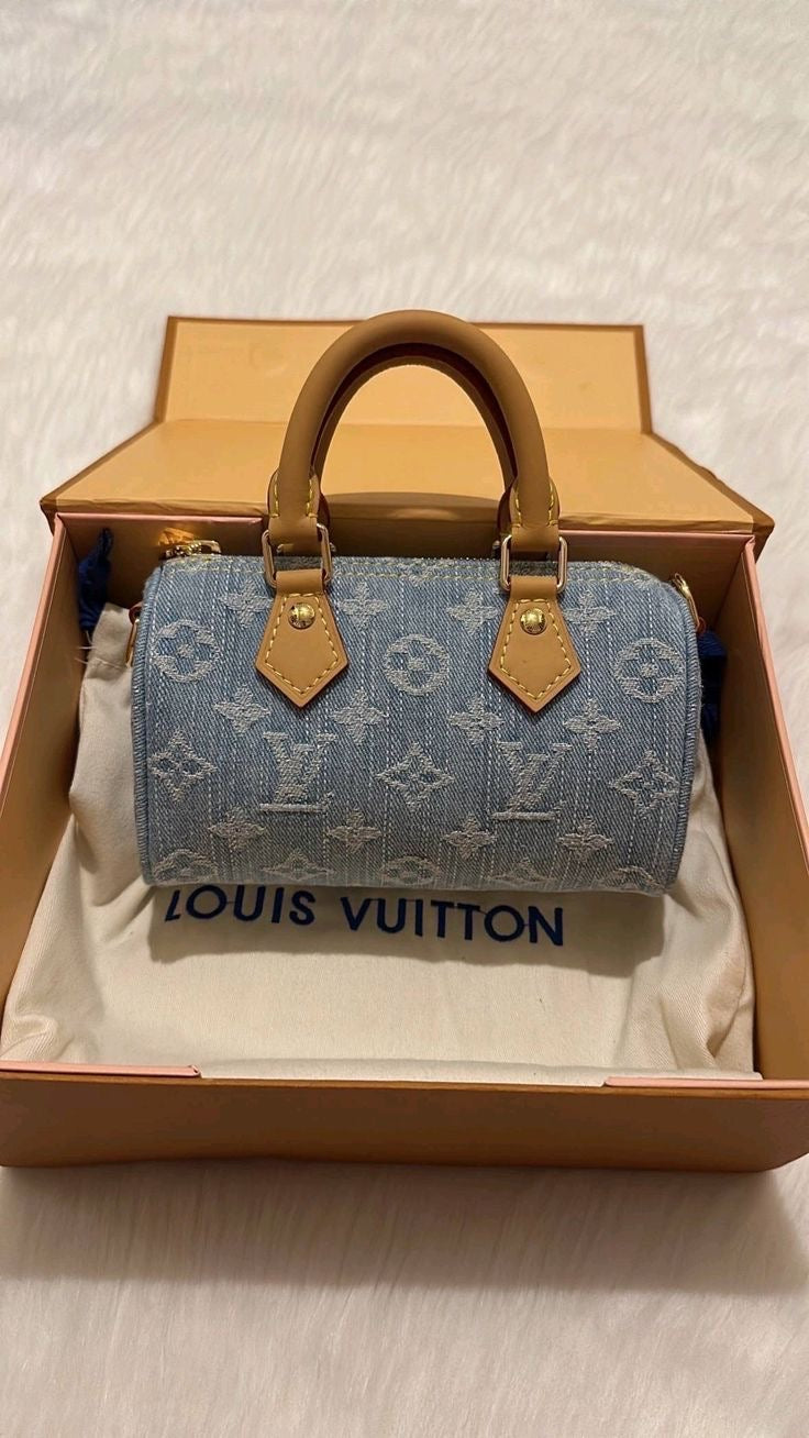 Blue Denim Speedy Bag (16cm)