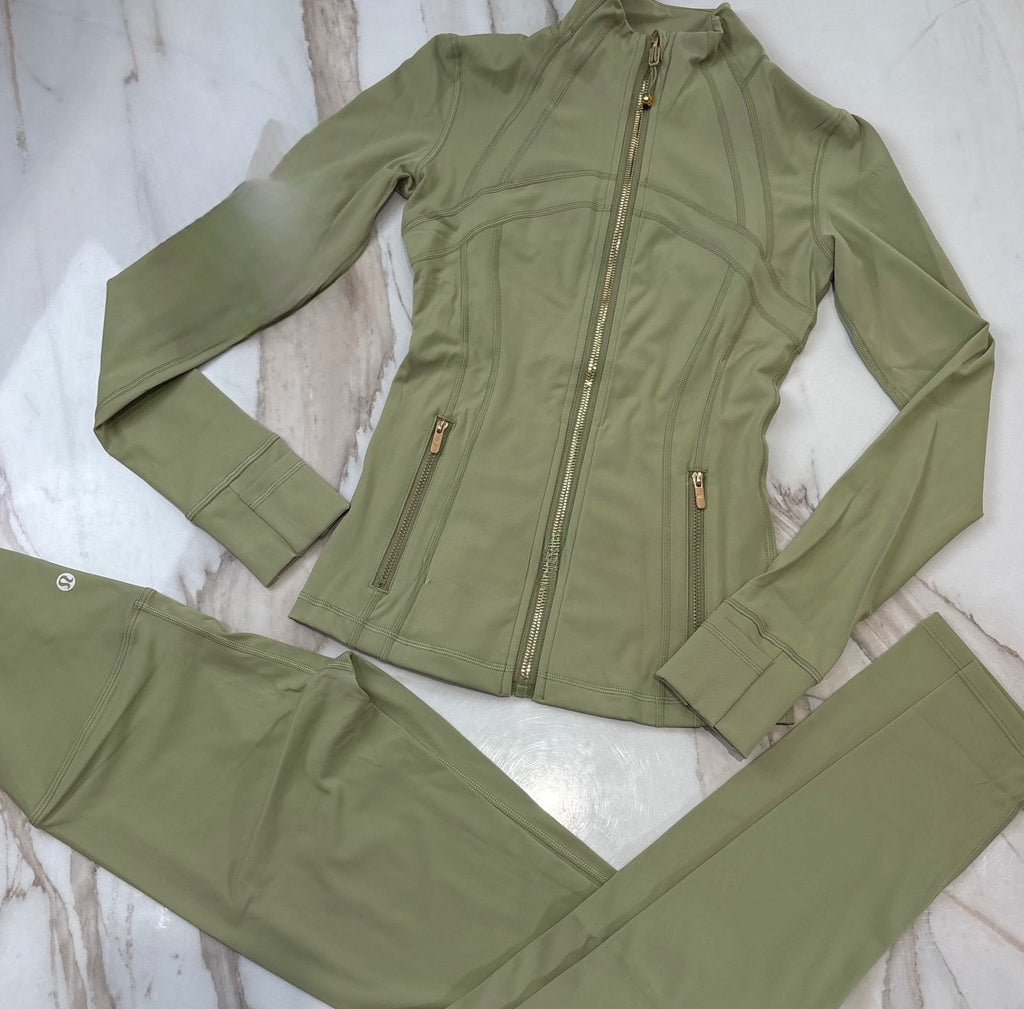 Gold Zipper Set (Leggings and Jacket)