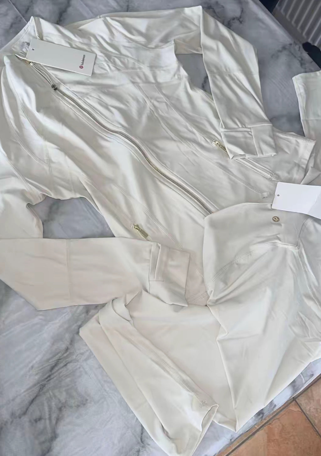 Gold Zipper Set (Leggings and Jacket)