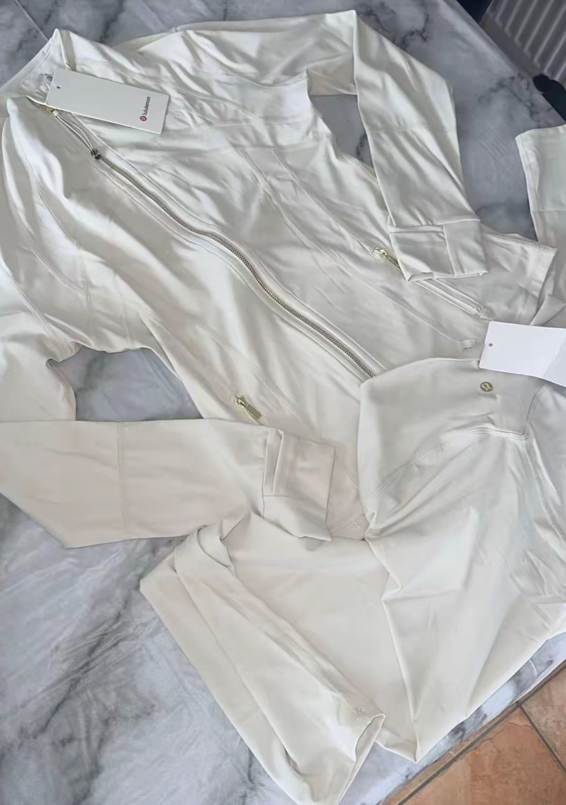 Gold Zipper Set (Leggings and Jacket)