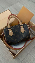 Brown Leather Speedy Bag (16cm)