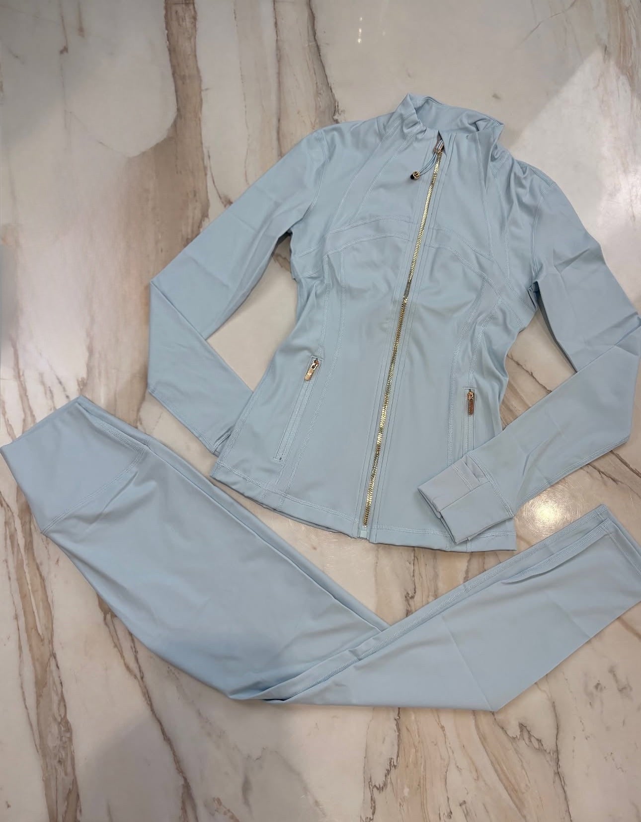 Gold Zipper Set (Leggings and Jacket)