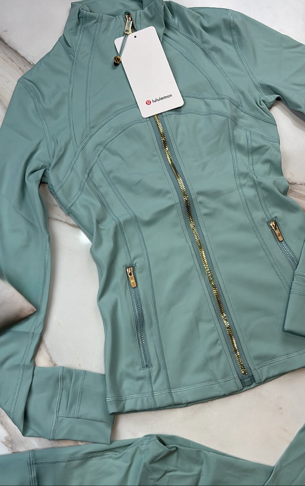Gold Zipper Set (Leggings and Jacket)