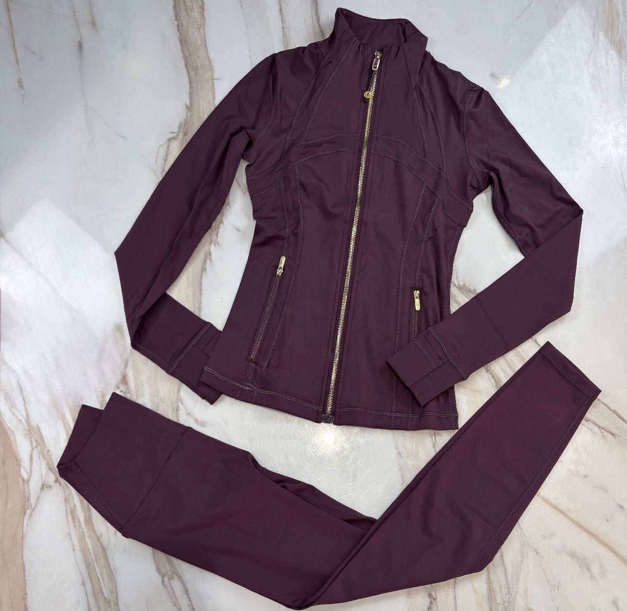 Gold Zipper Set (Leggings and Jacket)